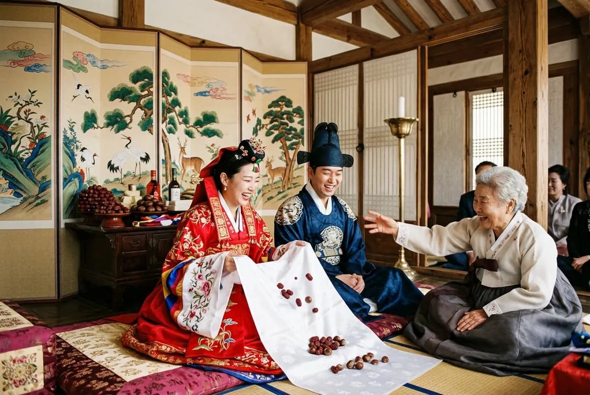Pyebaek (폐백) — Korea's chestnut-and-jujube wedding ceremony