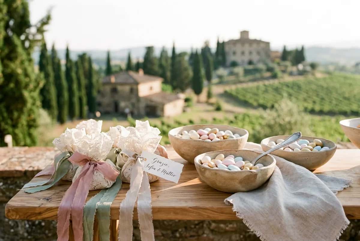 Confetti e bomboniere — the photo-rich rituals at the end of an Italian wedding