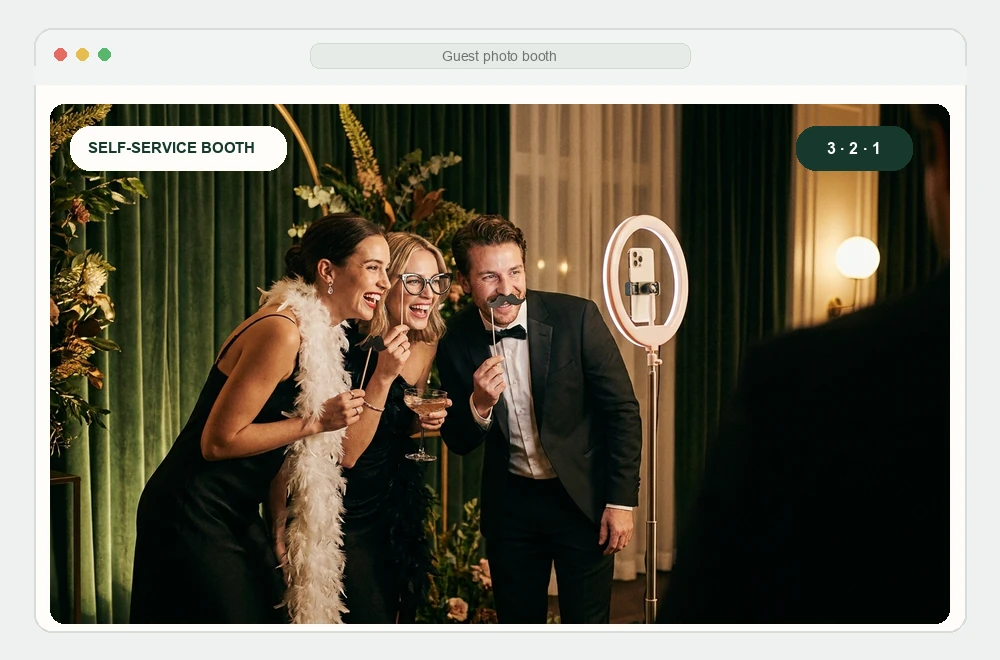 Private photo booth preview